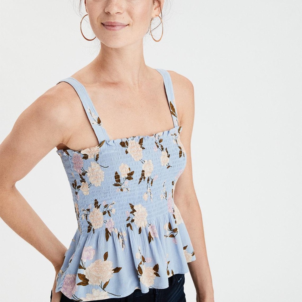 American Eagle smocked tank top